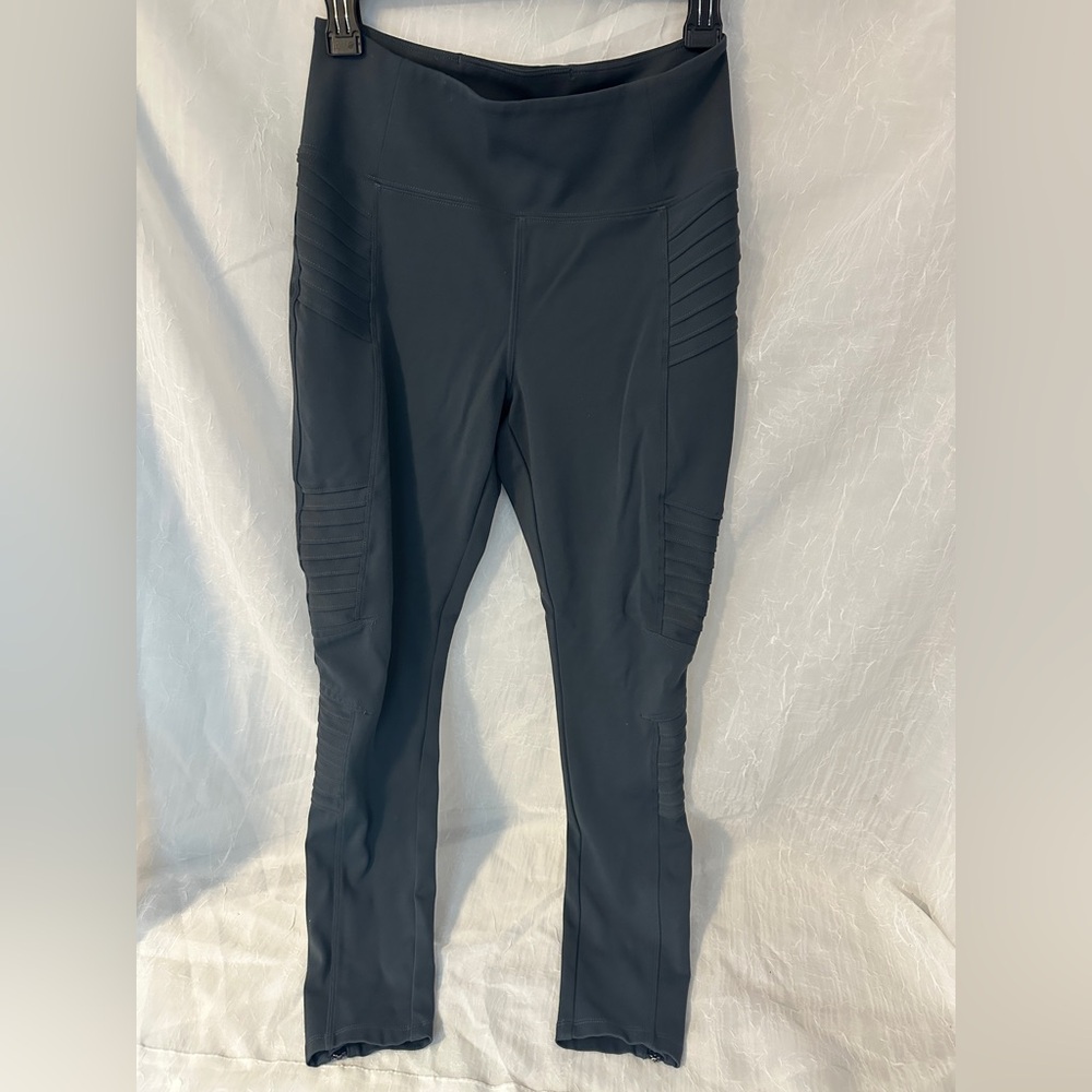 Athleta Delaney Moto Grey Leggings